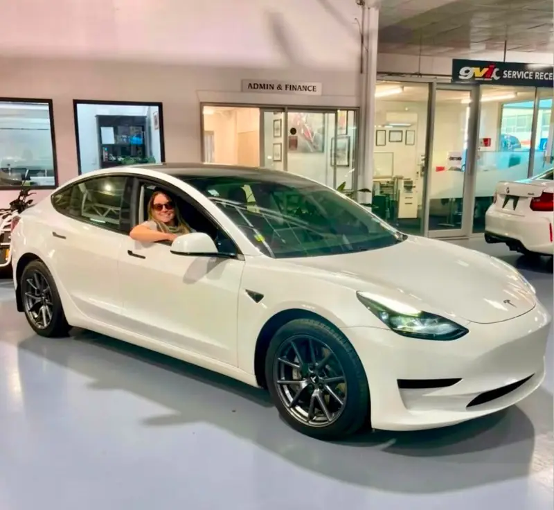 Tesla Model 3 at the GVI service reception in Penrose